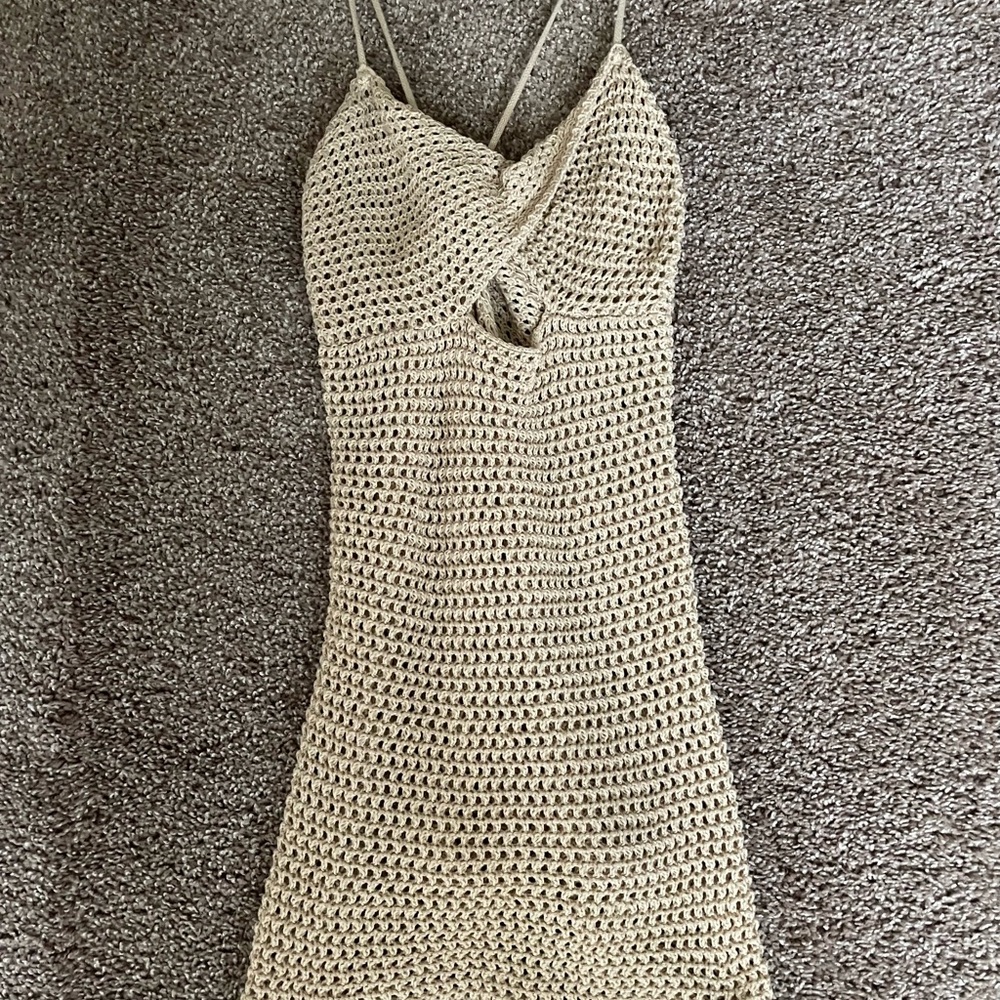 Source Unknown Beige Mini Dress